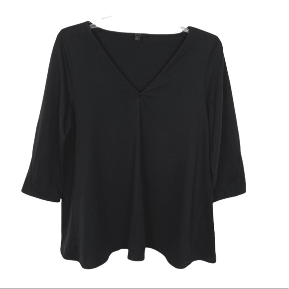 COS Black Trapeze Tunic Top 3/4 Sleeves Size US XS - Picture 2 of 6